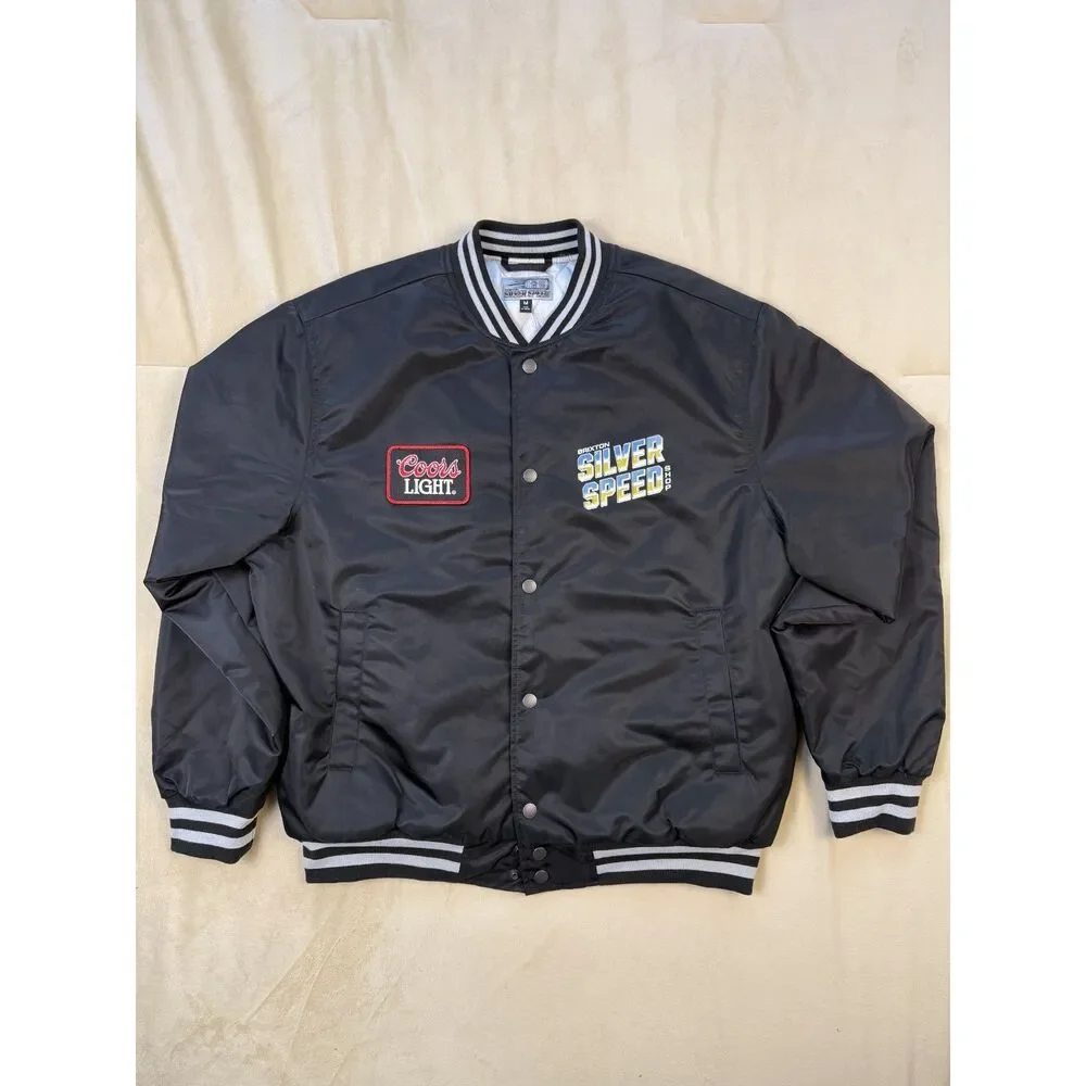Brixton x Coors Light Silver Speed Shop Jacket Men’s M Black Silver NWT